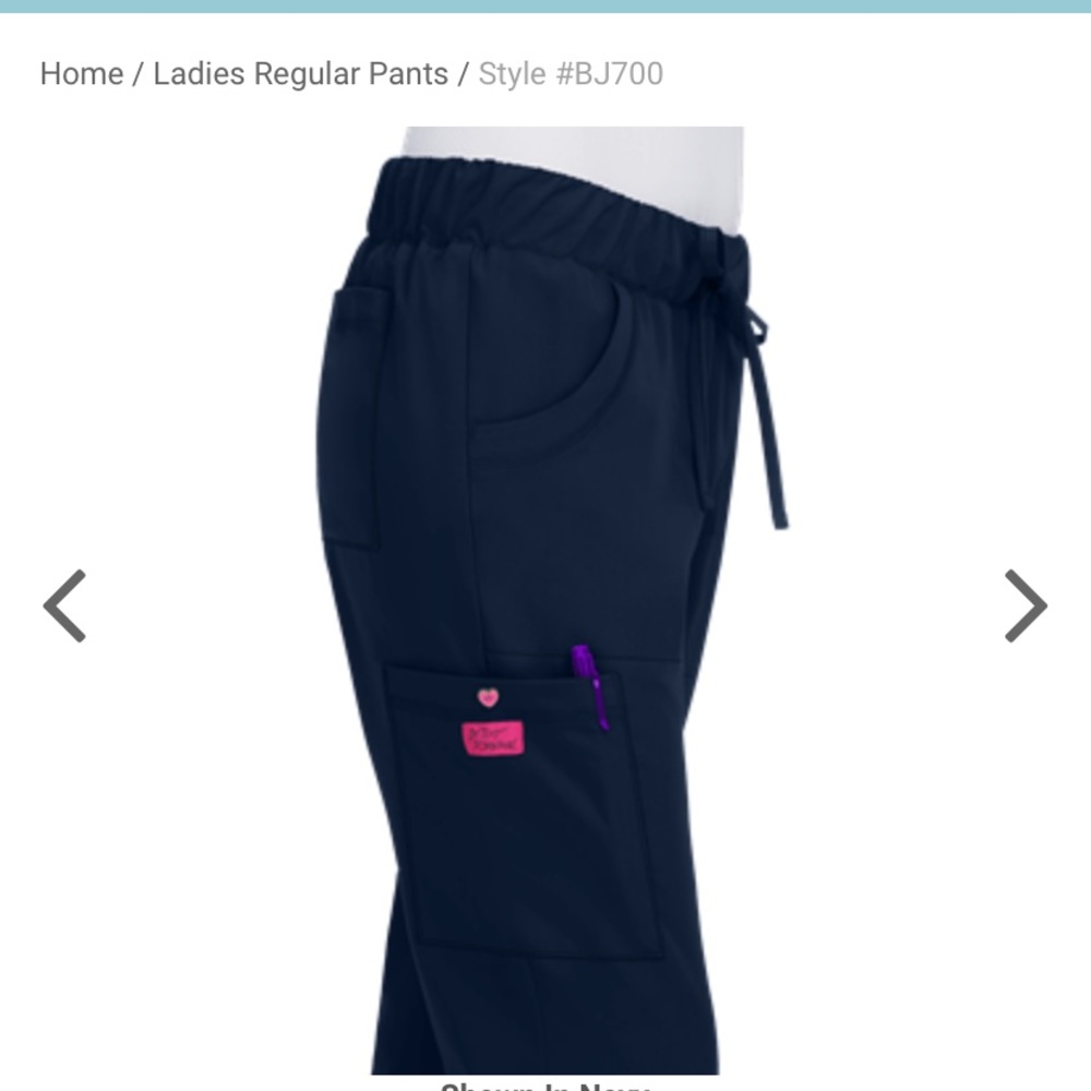 Betsey Johnson Navy Scrub pants